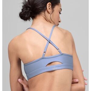 ALO Yoga Lavender Blue Strappy Cutout Sports Bra